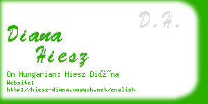 diana hiesz business card